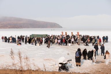 Крещение, Свято-Серафимовский монастырь, мужской монастырь, крестный ход, освящение Евгений  Кулешов, ИА PrimaMedia.ru