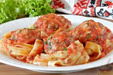 &quotГнезда&quot из макарон с фаршем, на сковороде russianfood.com