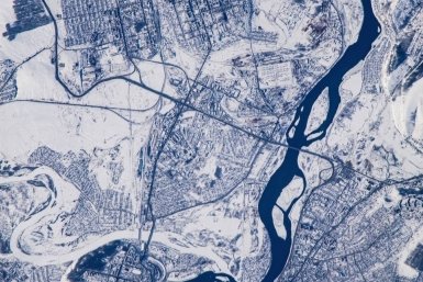 Зимний Иркутск показал космонавт Антон Шкаплеров с орбиты Земли Тг-канал (18+) Антона Шкаплерова