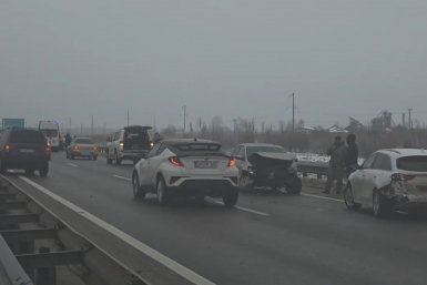 Около 20 машин попали в массовое ДТП на трассе М-4 &quotДон&quot ГАИ Кубани