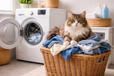 4 бомбических лайфхака для удаления шерсти с одежды при стирке - работают на любой ткани Qwen (18+)