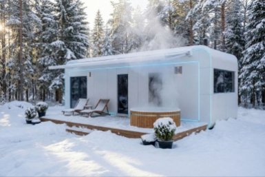 Примеры капсульно-мобильных домов, производство которых запущено в России предоставлено компанией &quot33 Богатыря&quot