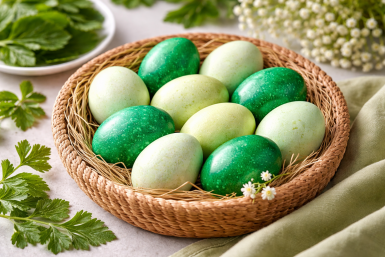 Все красят яйца на Пасху неправильно: этот способ даёт роскошный зелёный цвет без химии