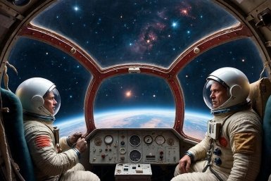 Космос создано при помощи ИИ