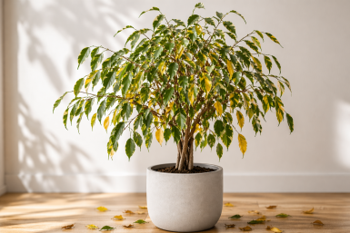 Фикус начал желтеть Сгенерировано