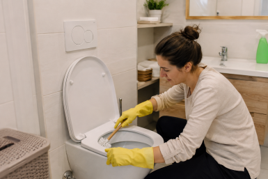 Рыжие потеки на унитазе больше не бесят Сгенерировано ИИ