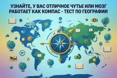 Узнайте, у вас отличное чутье или мозг работает как компас - ТЕСТ по географии