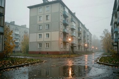 Город в тумане создано при помощи ИИ