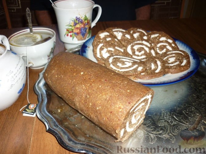 Рулет из печенья с зефиром - готовим элементарно и без выпечки - всего 5 шагов russianfood.com