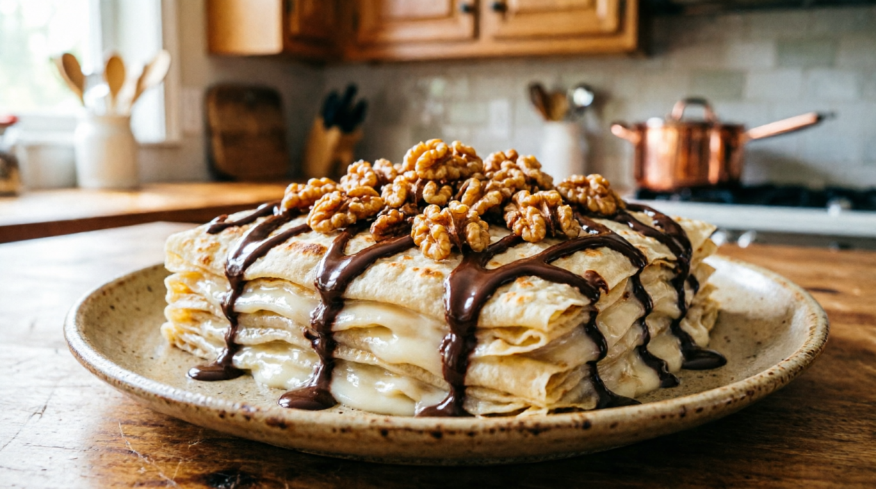 Лаваш и банка сгущёнки – восхитительный торт готов: гости решили, что купила в магазине Создано при помощи ИИ