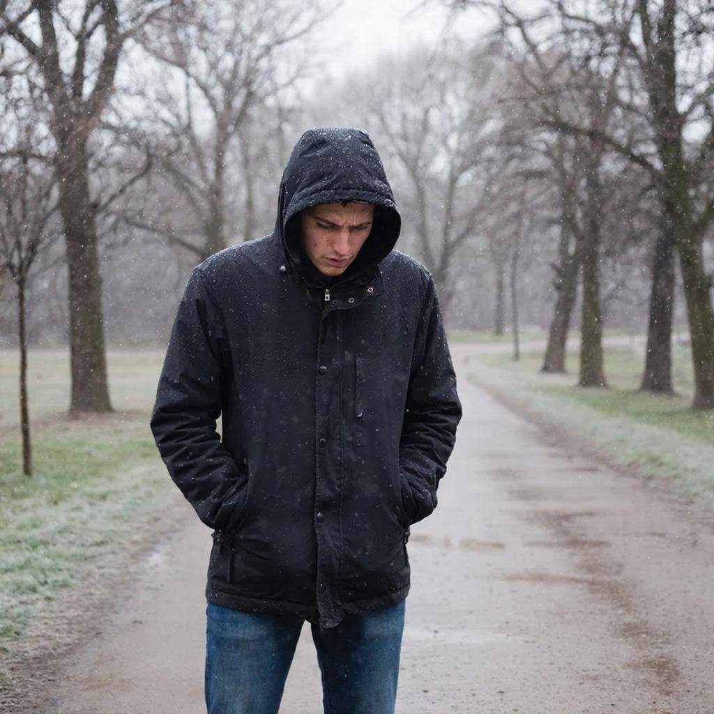 Дождь со снегом создано при помощи ИИ