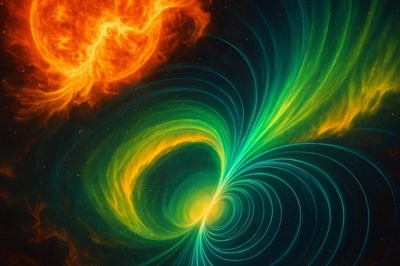 Магнитная буря Сгенерировано с помощью ИИ