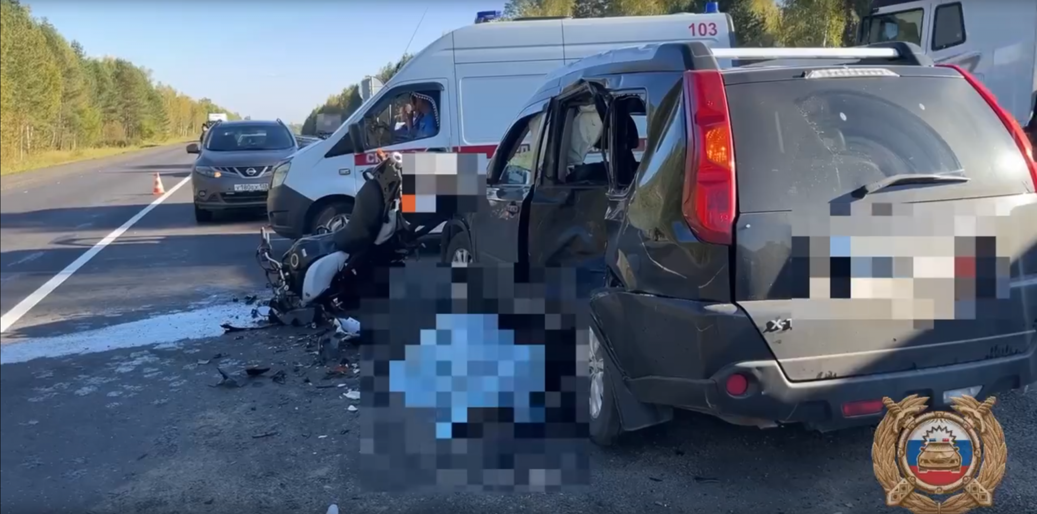 Мотоциклист погиб в ДТП с Nissan X-Trail на дорога Р-255 под Ангарском Пресс-служба УМВД России по АГО